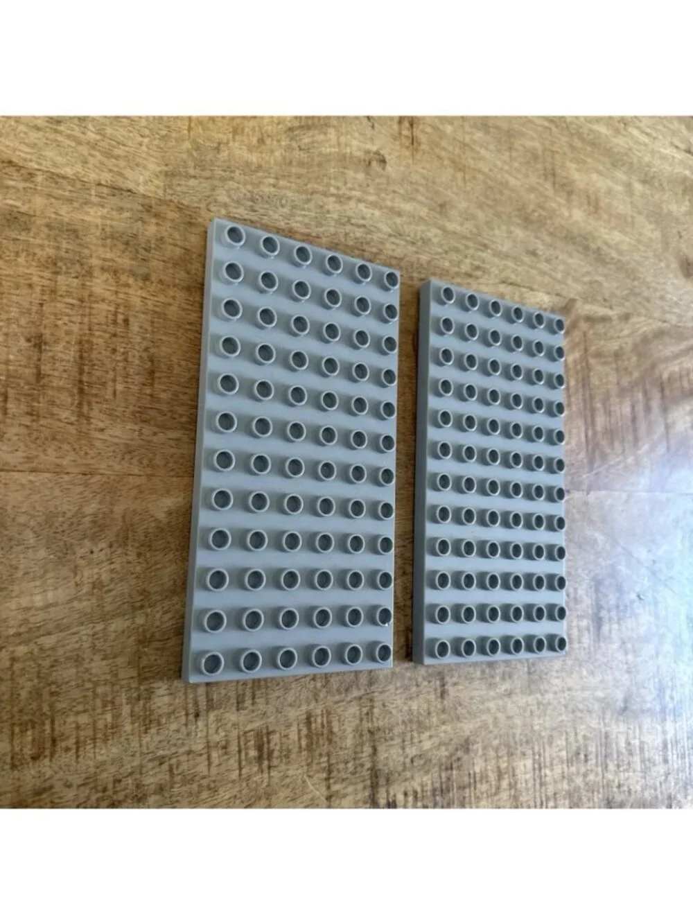 Lego Duplo Light Grey Base Plate 6 X 12 Holes Building Block Castle 6X12 Lot (2)